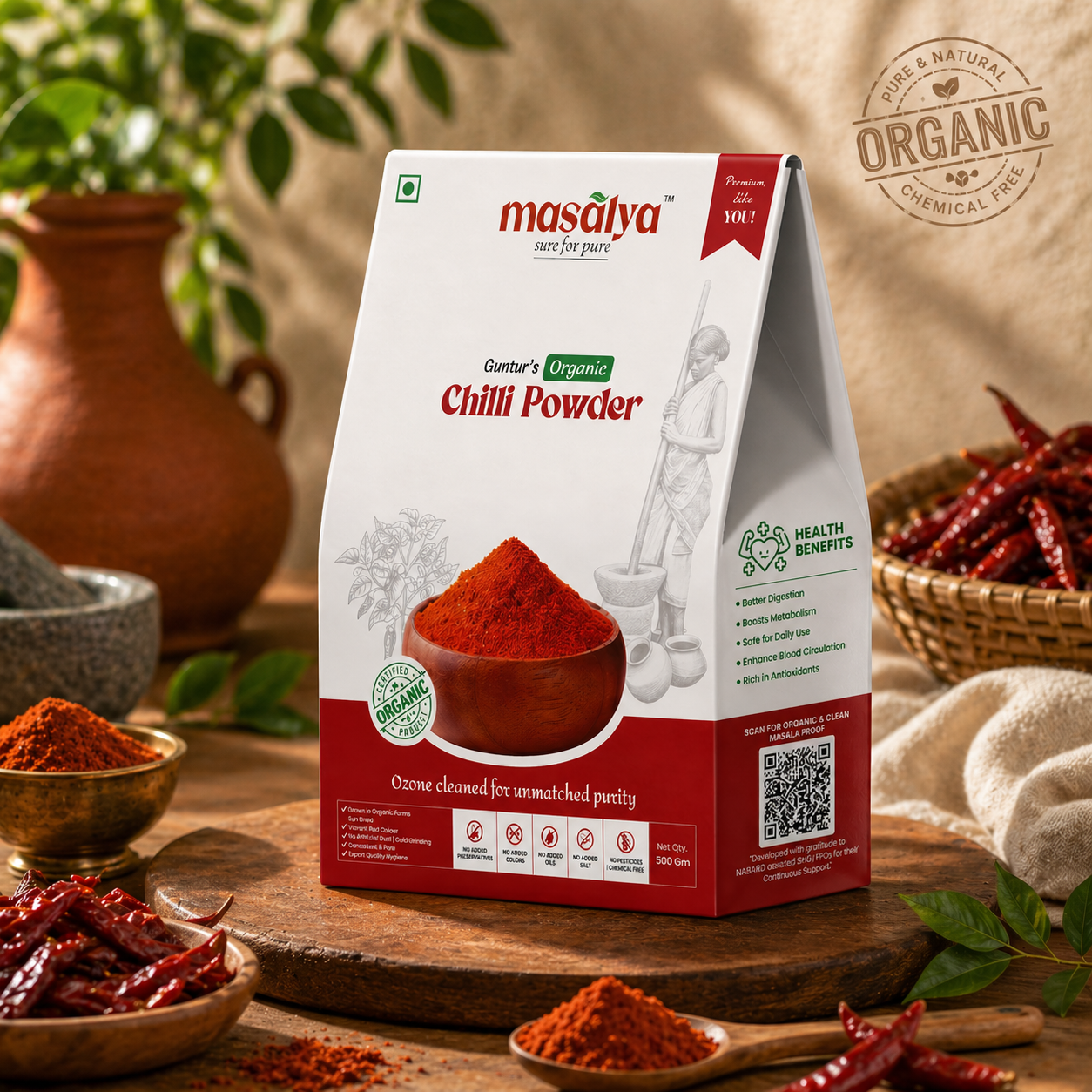 Guntur's Organic Chilli Powder